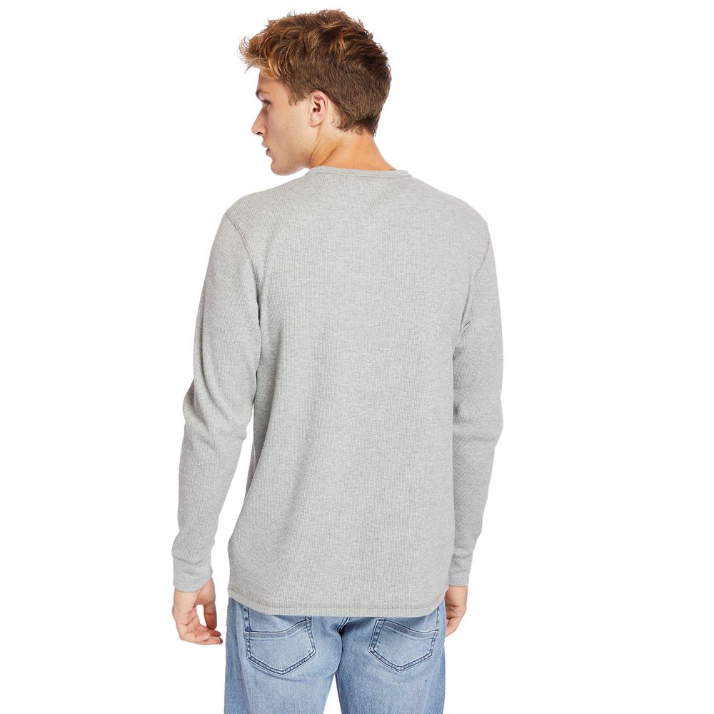 Timberland Πουκαμισα Ανδρικα Γκρι - Wharf River Waffle-Knit Crewneck - Greece 8214509-UJ